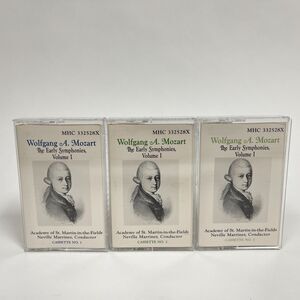 Wolfgang A. Mozart The Early Symphonies Volume 1 Cassettes Lot of 3